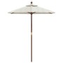 Garden umbrella with sand-colored wooden pole 196x231 cm by vidaXL, Umbrellas - Ref: Foro24-363159, Price: 62,58 €, Discount: %