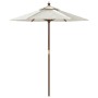 Garden umbrella with sand-colored wooden pole 196x231 cm by vidaXL, Umbrellas - Ref: Foro24-363159, Price: 62,58 €, Discount: %