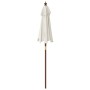 Garden umbrella with sand-colored wooden pole 196x231 cm by vidaXL, Umbrellas - Ref: Foro24-363159, Price: 62,58 €, Discount: %