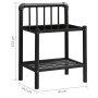 Mesita de noche metal y vidrio negro 45x34,5x62,5cm de vidaXL, Mesitas de noche - Ref: Foro24-325096, Precio: 49,99 €, Descue...