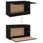 Massiver Wandschrank aus schwarzem Kiefernholz, 60 x 30 x 35 cm von vidaXL, Regale und Regale - Ref: Foro24-813453, Preis: 52...