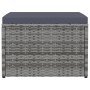 Garden footstool with gray synthetic rattan cushion by vidaXL, Ottomans - Ref: Foro24-310488, Price: 69,99 €, Discount: %