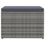 Garden footstool with gray synthetic rattan cushion by vidaXL, Ottomans - Ref: Foro24-310488, Price: 69,99 €, Discount: %