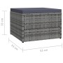 Garden footstool with gray synthetic rattan cushion by vidaXL, Ottomans - Ref: Foro24-310488, Price: 69,99 €, Discount: %