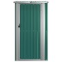 Garden shed green galvanized steel 118.5x97x209.5 cm by vidaXL, Sheds - Ref: Foro24-150899, Price: 169,92 €, Discount: %