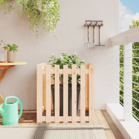 Planter with fence design solid pine wood 70x70x70 cm by vidaXL, Pots and planters - Ref: Foro24-832462, Price: 40,99 €, Disc...