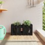 Fence design planter solid black pine wood 60x30x30 cm by vidaXL, Pots and planters - Ref: Foro24-832469, Price: 24,41 €, Dis...