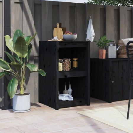 Outdoor kitchen cabinet solid black pine wood 55x55x92 cm by vidaXL, Kitchen cabinets - Ref: Foro24-832351, Price: 136,50 €, ...