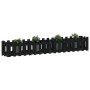 Raised garden bed with black pine wood fence 200x30x30cm by vidaXL, Pots and planters - Ref: Foro24-832504, Price: 48,71 €, D...