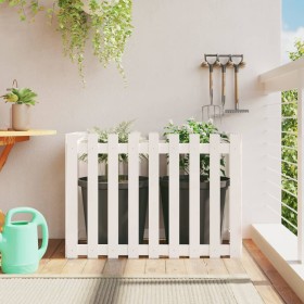 Raised garden bed with white pine wood fence 100x50x70cm by vidaXL, Pots and planters - Ref: Foro24-832483, Price: 48,10 €, D...