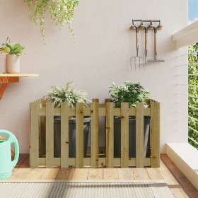 Raised garden bed fence impregnated pine wood 100x50x50cm by vidaXL, Pots and planters - Ref: Foro24-832481, Price: 38,99 €, ...