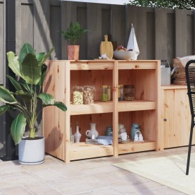 Outdoor kitchen furniture solid pine wood 106x55x92 cm by vidaXL, Kitchen cabinets - Ref: Foro24-832353, Price: 131,49 €, Dis...