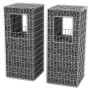 Gabion post/planter basket 2 units steel 50x50x120 cm by vidaXL, fence posts - Ref: Foro24-142544, Price: 118,20 €, Discount: %