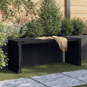 Ausziehbare Gartenbank aus schwarzem Kiefernholz 212,5 x 40,5 x 45 cm von vidaXL, Gartenbänke - Ref: Foro24-832527, Preis: 89...