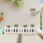 Raised garden bed with white pine wood fence 150x30x30cm by vidaXL, Pots and planters - Ref: Foro24-832488, Price: 45,93 €, D...