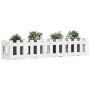 Raised garden bed with white pine wood fence 150x30x30cm by vidaXL, Pots and planters - Ref: Foro24-832488, Price: 45,93 €, D...