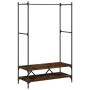 Coat rack with shelves smoked oak engineered wood by vidaXL, Dresser Organizers and Bar Hangers - Ref: Foro24-834202, Price: ...