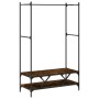 Coat rack with shelves smoked oak engineered wood by vidaXL, Dresser Organizers and Bar Hangers - Ref: Foro24-834202, Price: ...