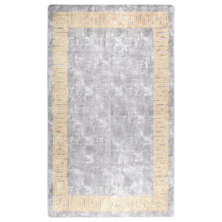 Alfombra lavable antideslizante gris y dorado 150x230 cm de vidaXL, Alfombras - Ref: Foro24-373985, Precio: 52,48 €, Descuent...