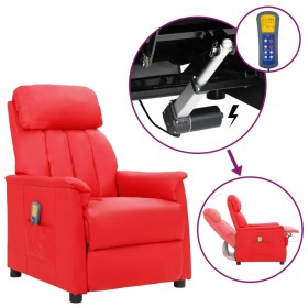 Red synthetic leather elevating massage chair by vidaXL, Electric massage chairs - Ref: Foro24-3093237, Price: 242,99 €, Disc...