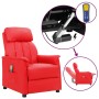 Red synthetic leather elevating massage chair by vidaXL, Electric massage chairs - Ref: Foro24-3093237, Price: 242,39 €, Disc...