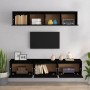 TV furniture set, 5 pieces made of solid black pine wood by vidaXL, TV Furniture - Ref: Foro24-3100153, Price: 251,99 €, Disc...