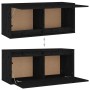 5-teiliges TV-Möbel Kiefernholz massiv schwarz von vidaXL, TV-Möbel - Ref: Foro24-3100153, Preis: 252,43 €, Rabatt: %