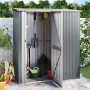 Cobertizo de jardín acero galvanizado gris 180,5x97x209,5 cm de vidaXL, Cobertizos - Ref: Foro24-150904, Precio: 232,34 €, De...