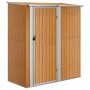 Cobertizo jardín acero galvanizado look madera 180,5x97x209,5cm de vidaXL, Cobertizos - Ref: Foro24-150906, Precio: 199,80 €,...