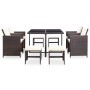 9-piece garden dining set and brown synthetic rattan cushions by vidaXL, Garden sets - Ref: Foro24-42526, Price: 427,48 €, Di...