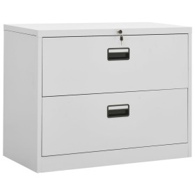 Aktenschrank aus hellgrauem Stahl 90x46x72,5 cm von vidaXL, Aktenschränke - Ref: Foro24-336287, Preis: 201,69 €, Rabatt: %