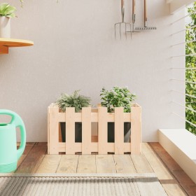 Planter with solid pine wood fence design 60x30x30 cm by vidaXL, Pots and planters - Ref: Foro24-832467, Price: 21,99 €, Disc...