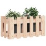 Planter with solid pine wood fence design 60x30x30 cm by vidaXL, Pots and planters - Ref: Foro24-832467, Price: 20,86 €, Disc...