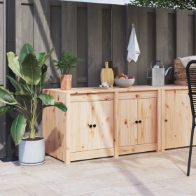 Mueble de cocina de exterior madera maciza de pino 106x55x64 cm de vidaXL, Armarios de cocina - Ref: Foro24-832337, Precio: 1...