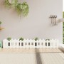 Arriate elevado jardín con valla madera pino blanco 200x30x30cm de vidaXL, Maceteros y jardineras - Ref: Foro24-832503, Preci...