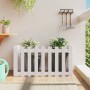 Raised garden bed with white pine wood fence 100x50x50cm by vidaXL, Pots and planters - Ref: Foro24-832478, Price: 40,95 €, D...