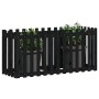 Arriate elevado jardín con valla madera pino negro 150x50x70cm de vidaXL, Maceteros y jardineras - Ref: Foro24-832499, Precio...