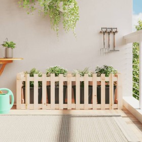 Raised garden bed with solid pine wood fence 150x50x50cm by vidaXL, Pots and planters - Ref: Foro24-832492, Price: 45,99 €, D...