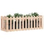 Raised garden bed with solid pine wood fence 150x50x50cm by vidaXL, Pots and planters - Ref: Foro24-832492, Price: 44,82 €, D...