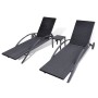 Sun loungers with black synthetic rattan table by vidaXL, Loungers - Ref: Foro24-42497, Price: 272,99 €, Discount: %