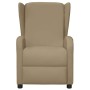 Sillón orejero elevable de cuero sintético capuchino de vidaXL, Sillones - Ref: Foro24-3098249, Precio: 236,99 €, Descuento: %