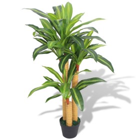 Planta de drácena artificial con maceta 100 cm verde de vidaXL, Flora artificial - Ref: Foro24-244451, Precio: 49,67 €, Descu...