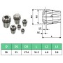 Boquilla de sujeción ER20 13 pzas Set herramientas de torneado de vidaXL, Abrazaderas y tornillos - Ref: Foro24-146722, Preci...