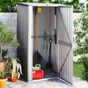 Garden shed gray galvanized steel 118.5x97x209.5 cm by vidaXL, Sheds - Ref: Foro24-150900, Price: 200,71 €, Discount: %