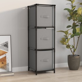 Steel storage cabinet with 3 gray fabric drawers 34x34x101cm by vidaXL, Lockers and storage cabinets - Ref: Foro24-337253, Pr...