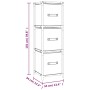 Steel storage cabinet with 3 gray fabric drawers 34x34x101cm by vidaXL, Lockers and storage cabinets - Ref: Foro24-337253, Pr...