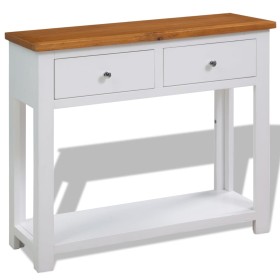 Mesa consola de madera de roble 83x30x73 cm de vidaXL, Mesas auxiliares - Ref: Foro24-247124, Precio: 162,99 €, Descuento: %