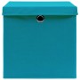 Storage box with lid 4 pcs light blue fabric 32x32x32 cm by vidaXL, Storage baskets - Ref: Foro24-288376, Price: 67,80 €, Dis...