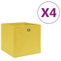 Aufbewahrungsboxen 4 Stück Vliesstoff gelb 28x28x28 cm von vidaXL, Aufbewahrungskörbe - Ref: Foro24-325223, Preis: 18,72 €, R...