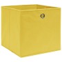 Cajas de almacenaje 4 uds tela no tejida amarillo 28x28x28 cm de vidaXL, Cestas para almacenaje - Ref: Foro24-325223, Precio:...